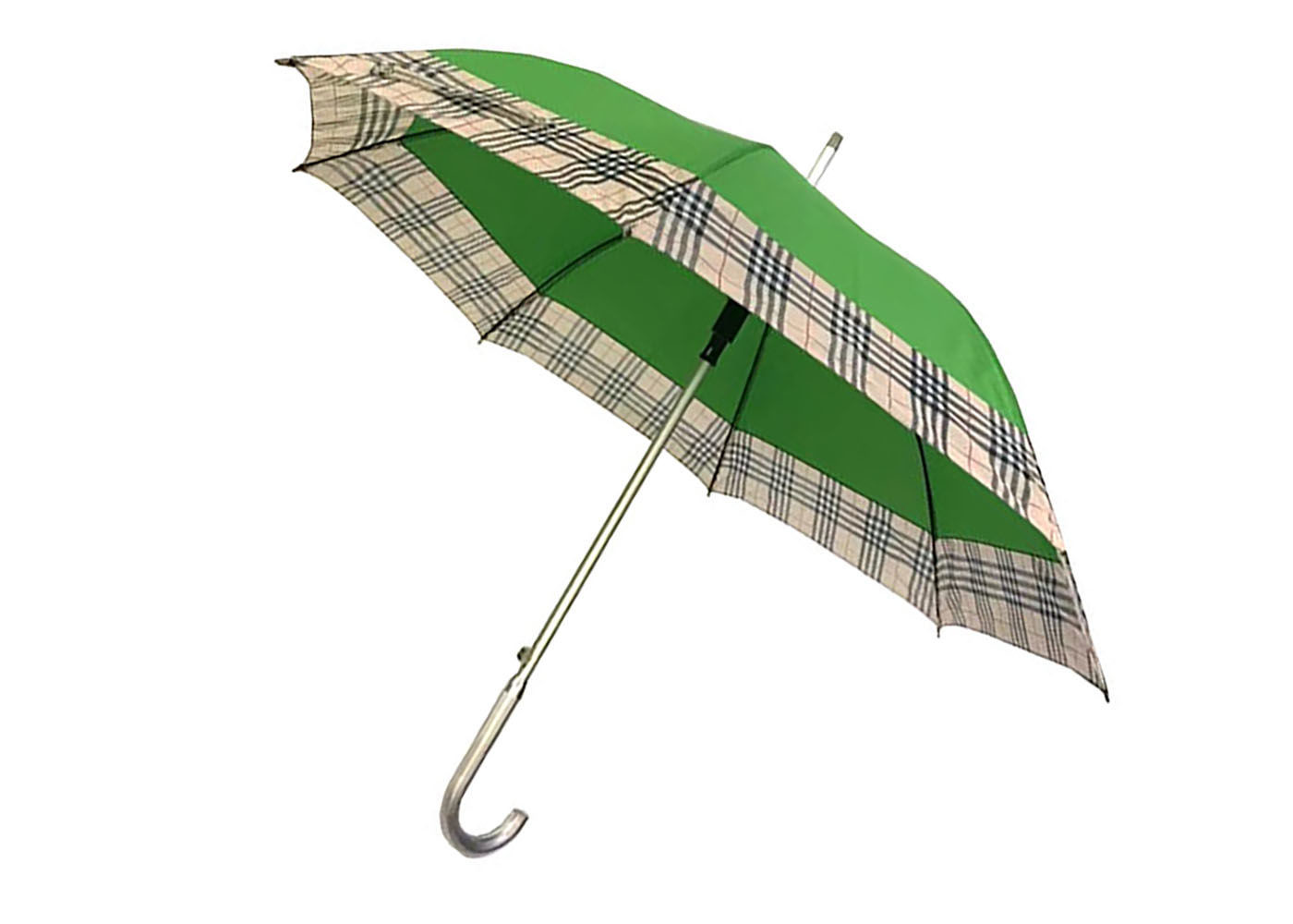 Aluminum Bone Pongee Umbrella , Self Opening Umbrella Rustproof Lightning Resistant