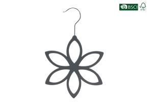 Quality New Design Betterall Petal Shape Black Color Velvet Scarves Display Hanger wholesale