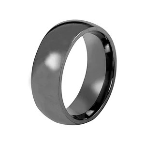 Fashion Men Tungsten Ring Engagement Wedding Bands Black Tungsten Carbide Brushed Ring