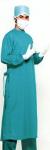 Dark Green Disposable Surgical Gown Non Woven Lab Gowns Lightweight Blood Proof