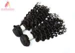 Black Peruvian Human Hair Bundles Deep Wave Double Drawn Free Style