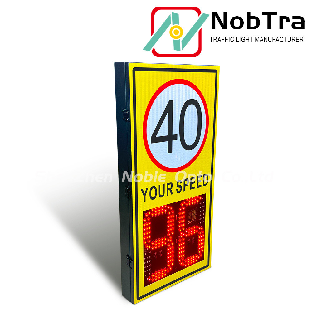 3 Digit Speed Limit Signs Speed Measurement Range 1KM/H-250KM/H Ideal for 2.5-4 Meters Installation and Speed Control