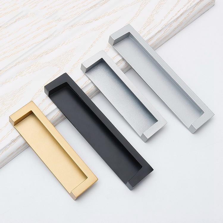 100cm Gold Zinc Alloy Hidden Handle & Knob With Screws For Drawer