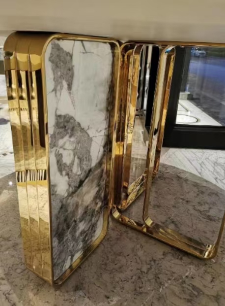 Polished Arabescato White Italian Marble Slab for Modern Wall and Round Dining Table