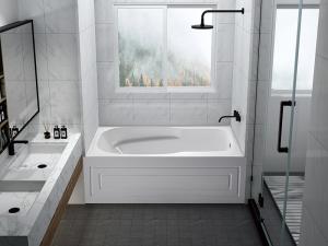 Quality PMMA Acrylic Skirt Bathtub White Without Drainer CUPC MG-DT1582 wholesale