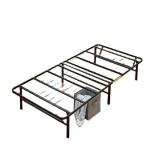 Modern Apartment Bedroom Furniture Black Metal Platform Bed Frame with Smart