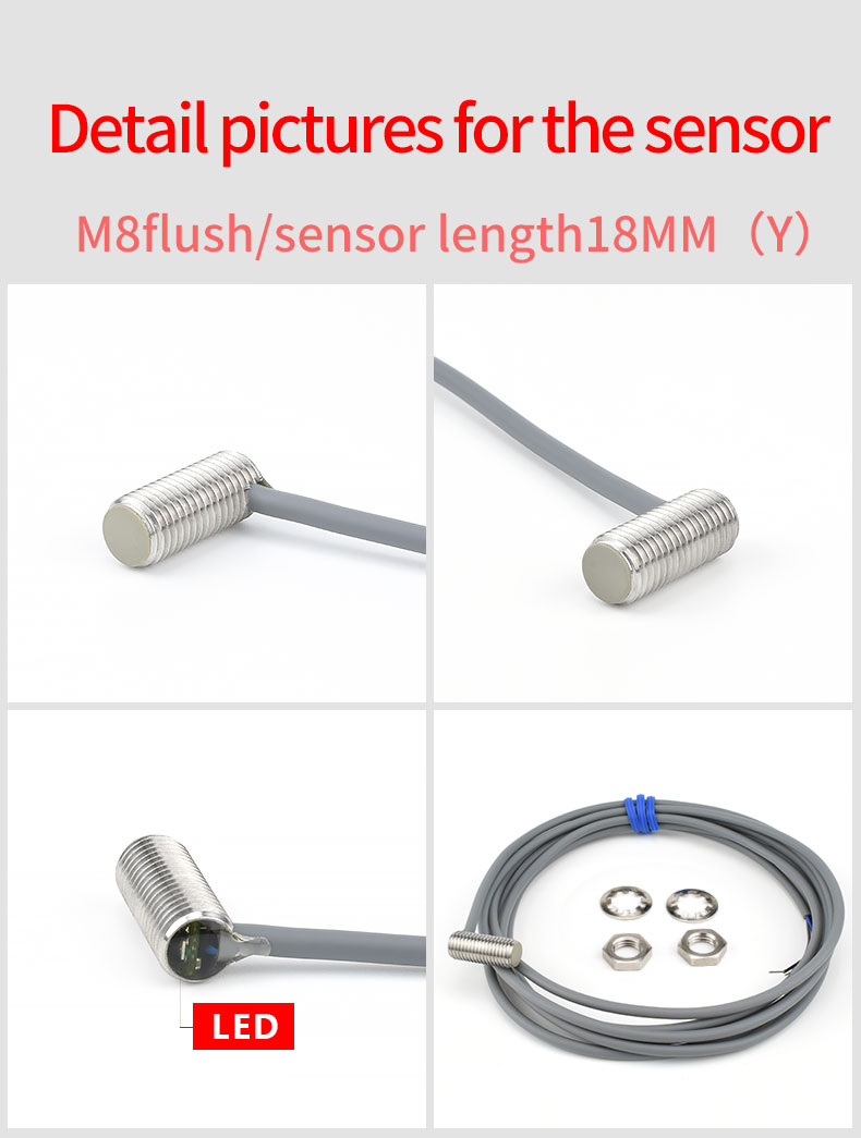 M8 Series Inductive Proximity Switch Sensor Waterproof Shockproof IP67