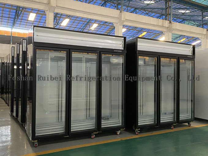 Electric heating glass door vertical supermarket display freezer for ice cream and frozen food