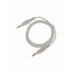White PVC External 3.5MM Aluminum Alloy Shell Male To Male Audio Cable More