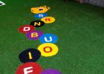 15mm Durable Pictured Artificial Grass Logo Customized Synthetic Turf For Sports