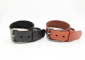 Quality Fashional Real Leather Studded Belt , Brown / Orange Metal Studded Belt wholesale