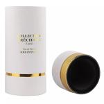 Perfume White Cardboard Tube Packaging , Flat Top Cosmetic Tube Box
