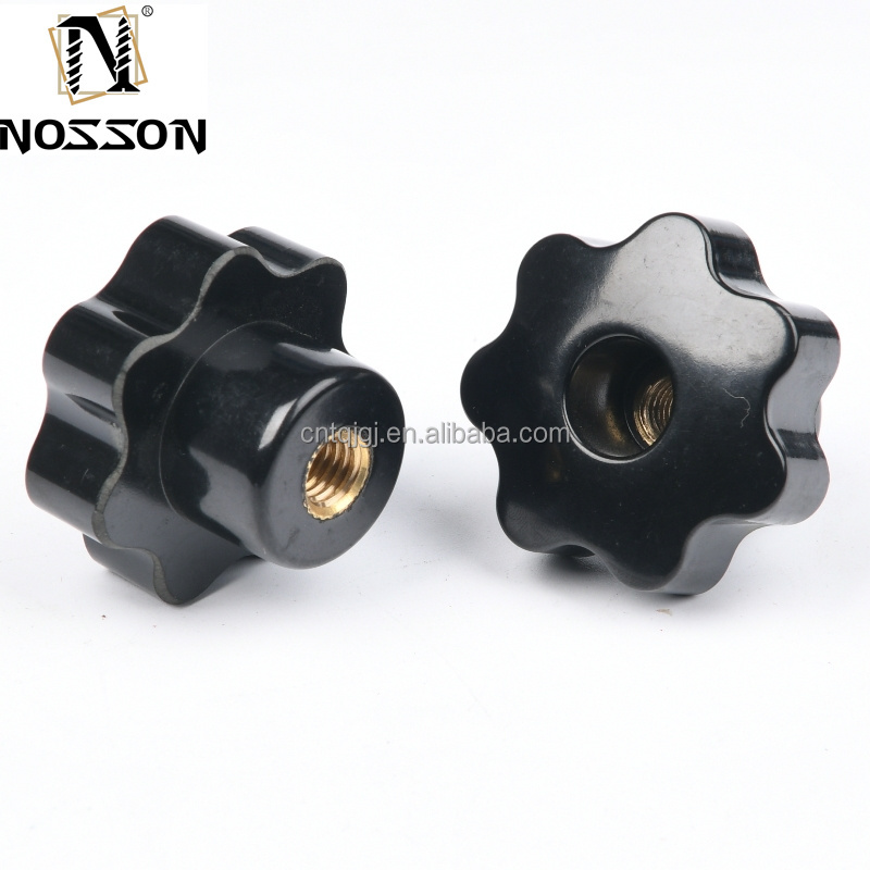 Chrome Plated Oil Gas Plastic Knurled Clamping Nuts Knob Handle Star Knob Assortment Kit M4/M6/M8/M10 Threaded Hand Knob