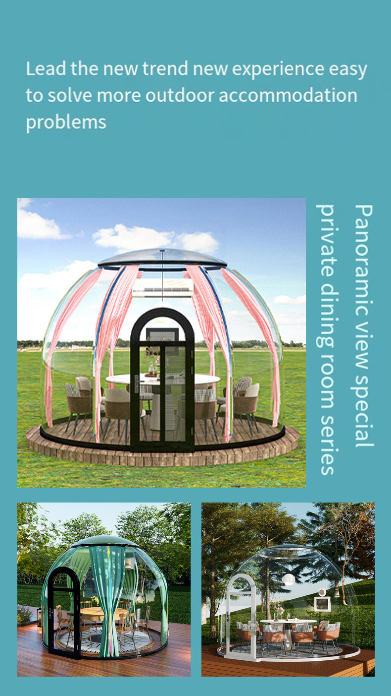 Panoramic Skylight Oversized Tent Recreational Outdoor Layout Residential Hostel Party Play Star Room