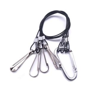 Quality Anti Rust Wire Rope Lanyard Plastic Coated SS Wire Safety Slings Cable Assembly wholesale