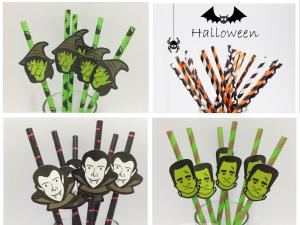 Quality Halloween paper drinking straws wholesale