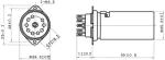 Multi Pins Vacuum Tube Sockets Ceramic Material With Aluminum Shield For 6DJ8