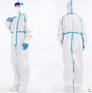Quality Waterproof Medical Protective Clothing , Anti Germs Disposable Chemical Suit wholesale