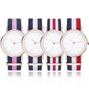 Quality Nylon Straps Quartz Couple Watches 3ATM Gents Couple Watch Set wholesale
