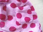 3D ear hood coral fleece bath robe,disney baby girl clothes