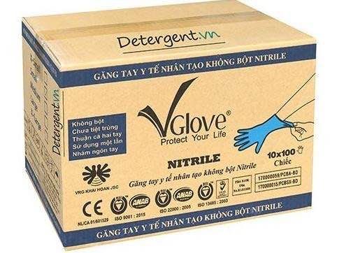 VRG V GLOVES Power Free Disposable Blue Nitrile Gloves with FDA(510K) CE Certificate