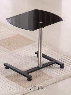Easy Cleaning CT-184 Glass Top End Tables Corrosion Resistance With Stainless