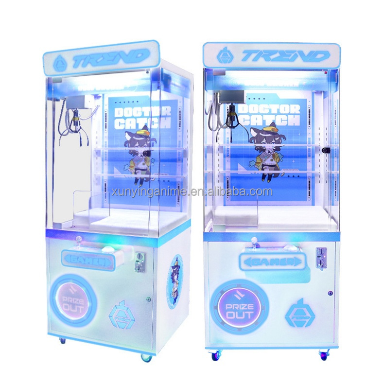 Toy Coin Op Claw Crane Game Machine Made of Metal acrylic plastic with Picture