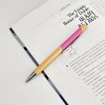 Environmental Multi Color Press Type Bamboo Ball Pen Printing Logo Click