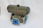 butterfly valve and ball valve with pneumatic air actuator