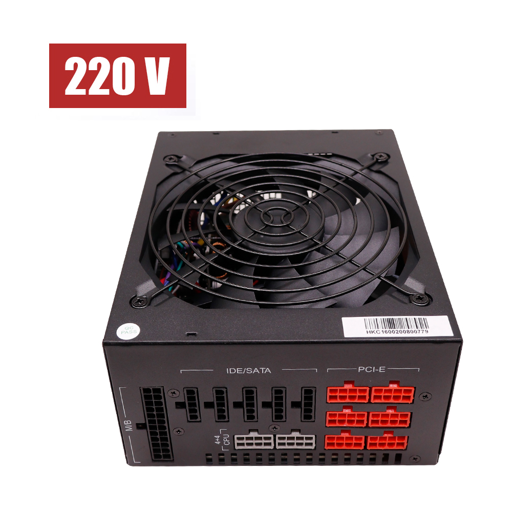 90% Gold High Efficiency Full Modular PSU 1800W 110V -240V 80 Plus Gold Switching PC/ computer Power Supply for 6GPU