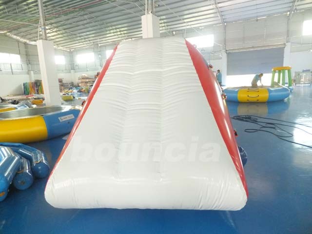 Red Inflatable Iceberg With 2 Sides Climbing For Swimming Pool
