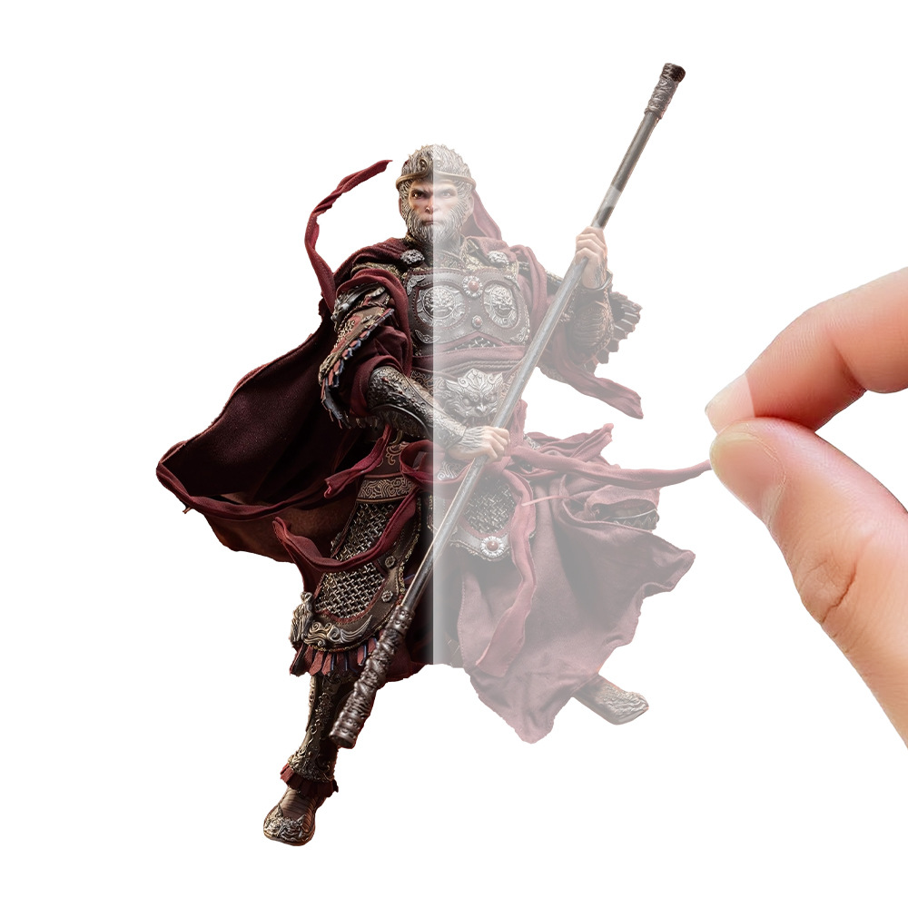 Black Color Wukong Flat Keychain 2D Acrylic Pendant for Backpack Car Key Laptop Decor