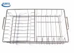 Sliding SUS304 Chicken 1.0mm Basket Woven Grille Steel Mesh