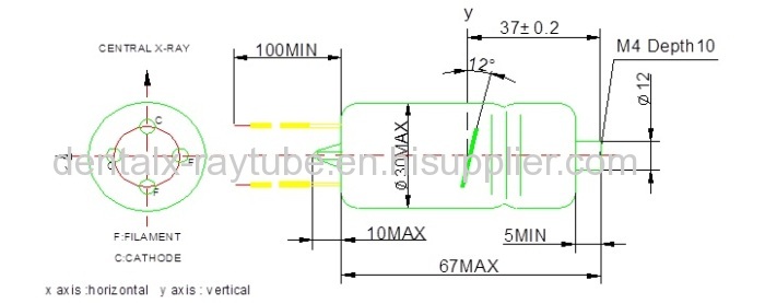 Filament Fluoroscopy X Ray Tube , Lightweight Durable Intraoral X Ray Unit