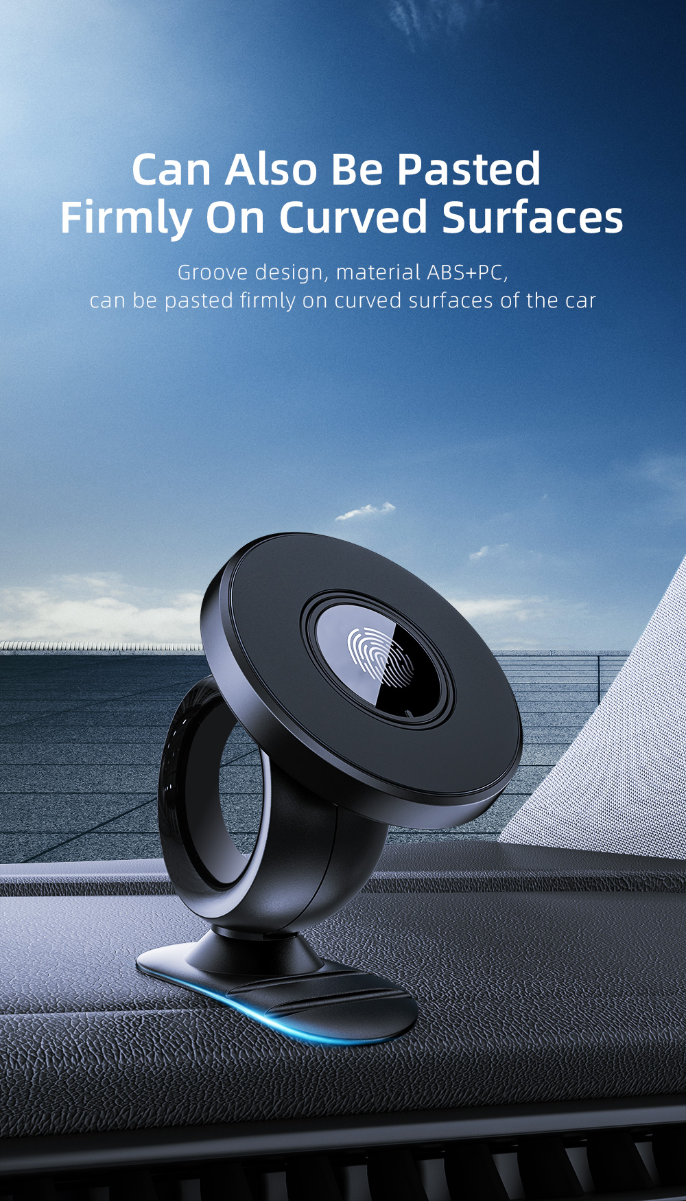 Mirror Magnetic 360 Magnetic Car Phone Holders OEM ODM with 3M Adhesive Paste