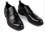 High Cow Mens Leather Brogue Shoes , Business Goodyear Handmade Shoes