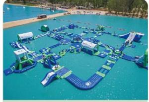 Quality 0.9mm Plato PVC Inflatable Water Park For Kids 5 Years Old wholesale