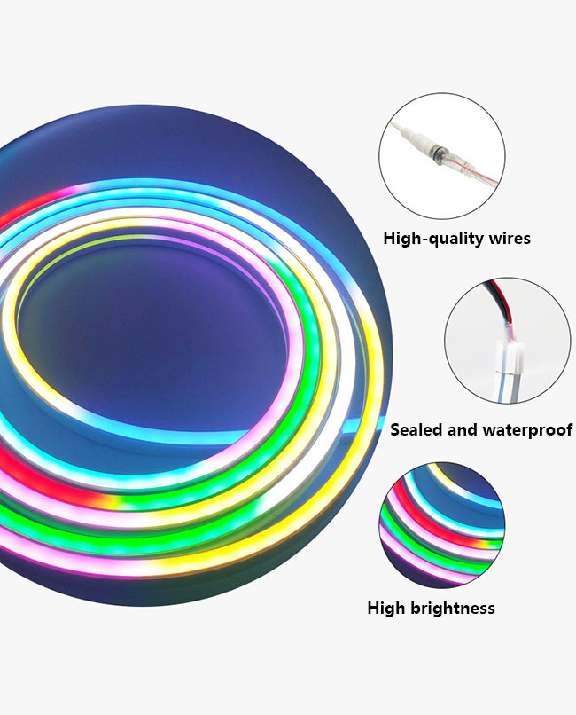 Fantasy Addressable Led Neon Light With 12v Flexible 96 Leds/m Outdoor Waterproof