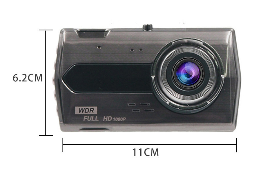 128GB Vehicle Motion Activated Dashcam Dashboard Camera Front And Rear Blackbox