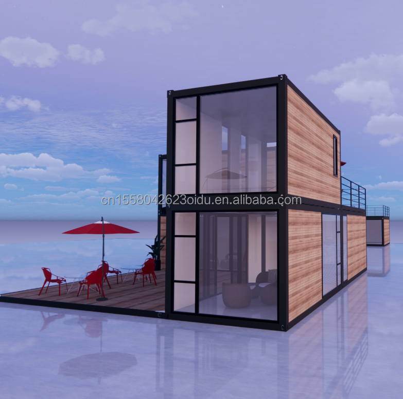 Modern Design 20 Foot Extendable Flat Pack Modular Home Prefab Sandwich Panel Shipping 3 Bedroom Container House for Hotel