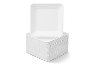 Quality 10 Inch Salad Square Sugarcane Bagasse Tableware wholesale