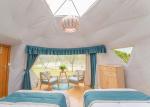 Polyester Fabric Geodesic Dome Tent UV Resistant Dome Camping Tents For