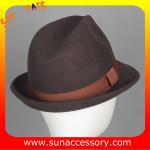 T5781186 Sun Accessory customized fashion winner 100% wool felt fedora hats,