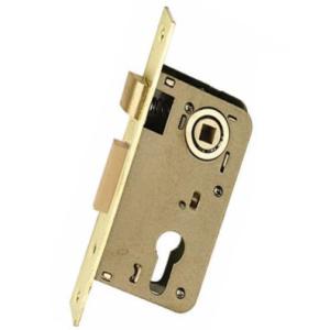Quality Gold Painting Mortise Lock Body With Cylinder Hole For 35 - 55mm Thickness Door wholesale