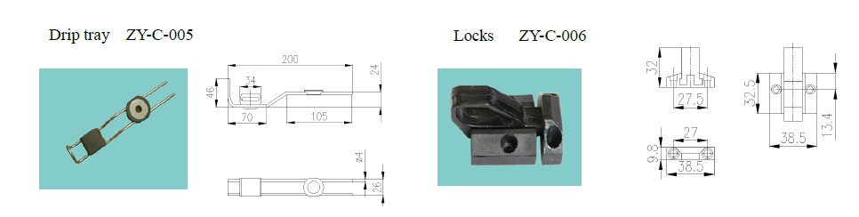 DRIP TRAY SUPPORTS
