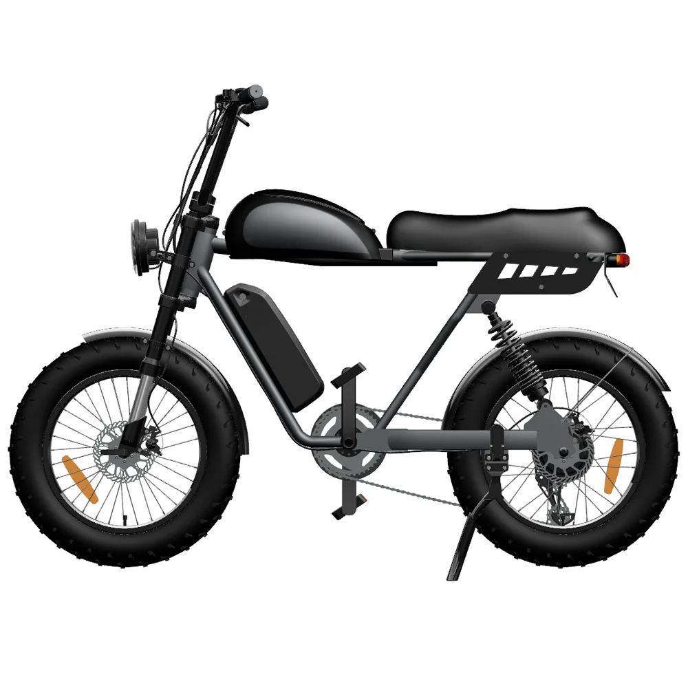Rear Hub Motor 48V Electric Fat Tire Bike 20x4 Full Suspension Ebike For Adults