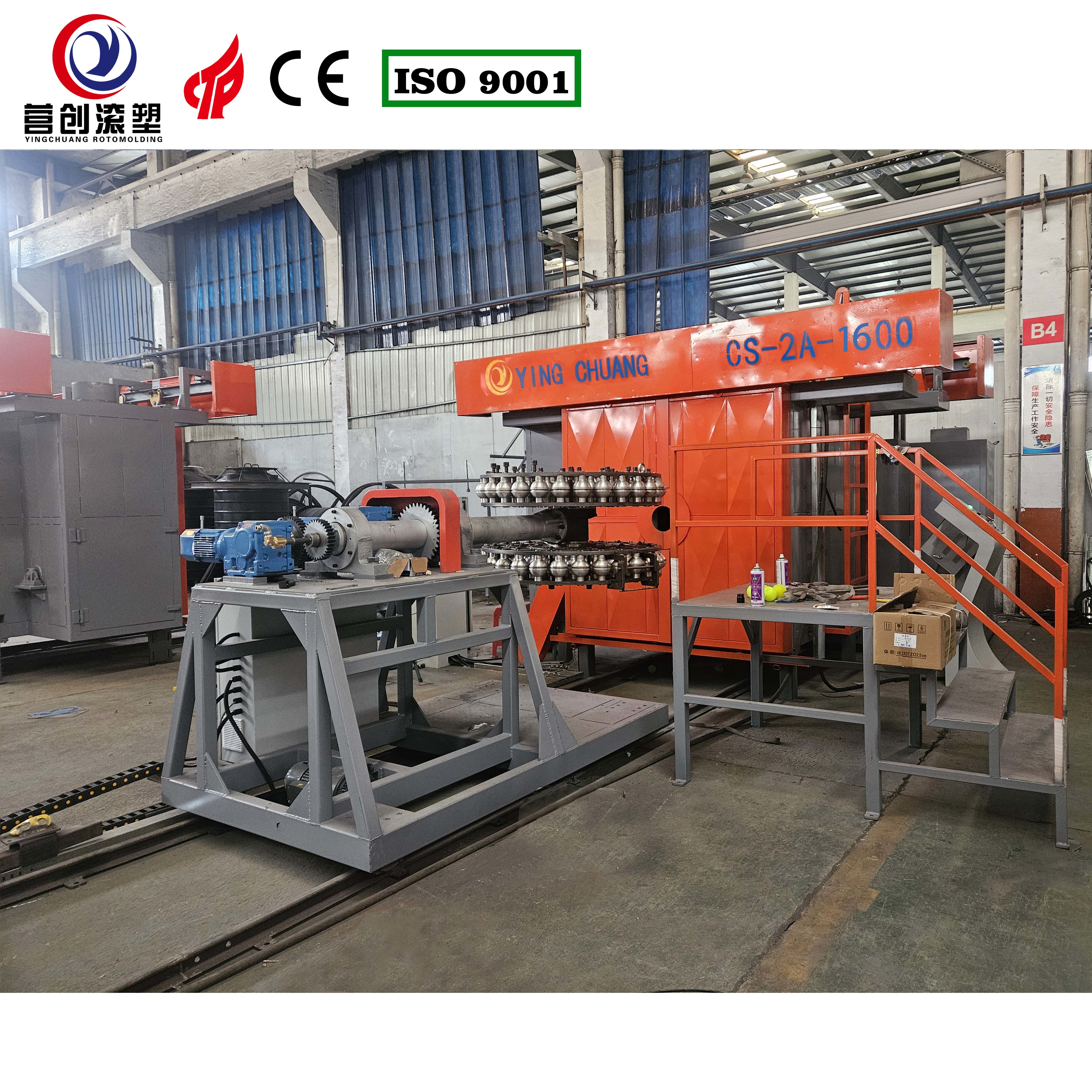220V/380V/440V Voltage Shuttle Rotomolding Machine with PLC Control System and Adjustable Rotating Speed for pickleball