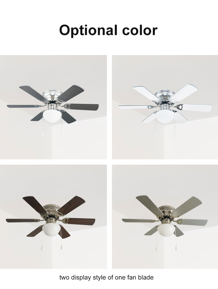 32 inch 6 MDF blade ceiling fan light controlled by remote and pure copper motor