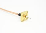 MMCX 4 Holes Flange Male Right Angle RF Cable Assemblies MMCX Male RG316