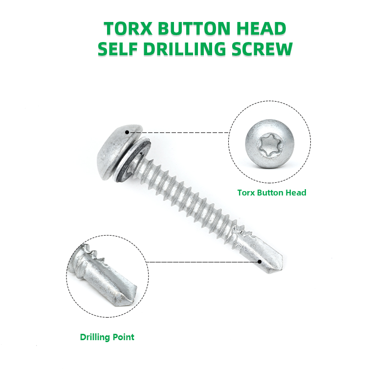 Rustproof Coated 410 Stainless Self Drilling Tek Screws for Metal Roofing Wall Panel